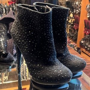 Black Rhinestone covered heels
